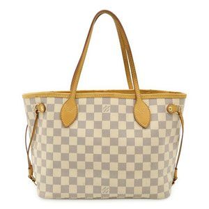 LOUIS VUITTON Ivory Damier Neverfull PM Shoulder Bag
